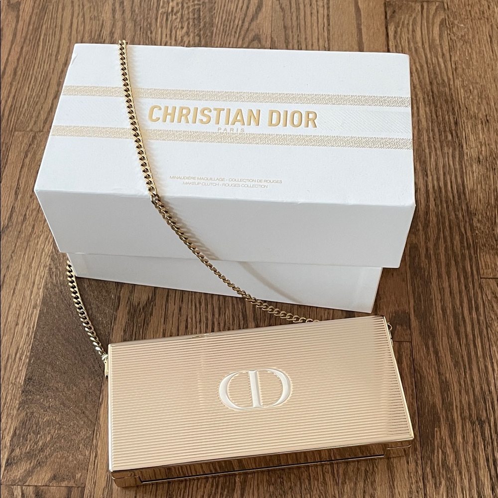 Dior Black and Gold Makeup Case/Clutch